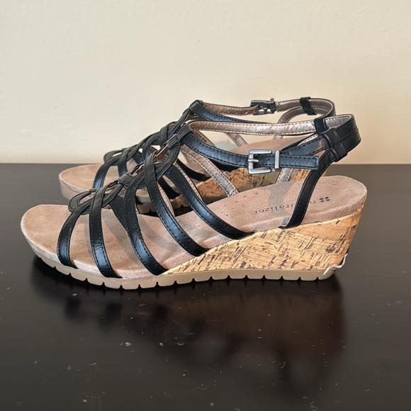 Naturalizer black wedge sandals - Picture 4 of 8